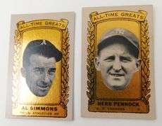 2 Bazooka Gum 1963 All-Time Greats Baseball Cards