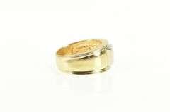 14K Yellow Gold 0.40 Ctw Princess Cluster Squared Band Ring