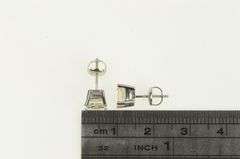 14K Yellow Gold 1.50 Ctw Princess Diamond Vintage Stud Earrings