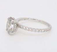 2.01CTW Hidden Halo Oval Diamond Engagement Ring