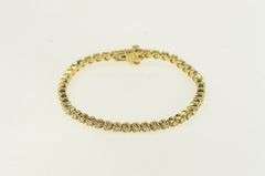 14K Yellow Gold 2.30 Ctw Diamond Classic Vintage Tennis Bracelet