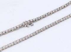 18kt White gold approximate 4ctw diamond tennis necklace