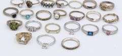 Group lot of vintage 925 sterling silver rings