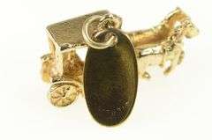 Sterling Silver 3D Carriage Mackinac Island Michigan Charm/Pendant