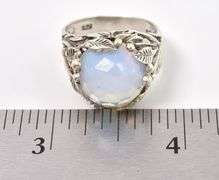 Stunning Sterling Silver Opal Gemstone Ring