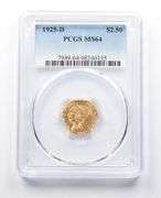 MS64 1925-D $2.50 Indian Head Gold Quarter Eagle PCGS