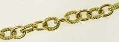 18K Yellow Gold David Yurman Oval Link Chain Designer Bracelet