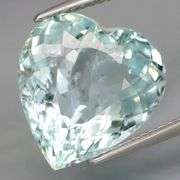 Heart cut! 6.94ct untreated platinum blue Aquamarine