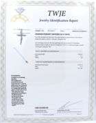 18kt White gold 1.05ctw baguette and oval diamond crucifix pendant on chain