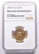 BU 1986 $10 American Gold Eagle 1/4 Oz Gold NGC