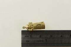 14K Yellow Gold 3D Lighthouse Coastal Beach Motif Charm/Pendant