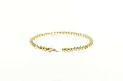14K Yellow Gold 1.50 Ctw Diamond Wavy Link Classic Tennis Bracelet