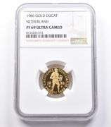 PF69 UCAM 1986 Netherlands Gold Ducat NGC