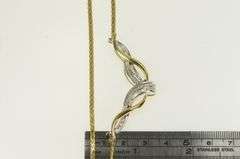 14K Yellow Gold 0.75 Ctw Diamond Chevron Loop Chain Necklace