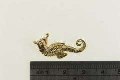 14K Yellow Gold Sea Horse Fish Ocean Animal Charm/Pendant