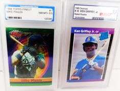 2 Baseball Greats, Piazza & Griffey, Jr. Graded Cards