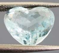 Heart cut! 2.91ct platinum blue Aquamarine