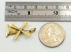 Useful 14k Diamond Insert Ring Neat 14K YG Windmill charm or pendant.