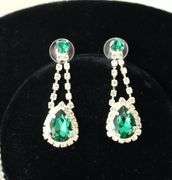 Emerald Color Jewelry Neck Lace And Earrings