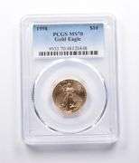 MS70 1998 $10 American Gold Eagle 1/4 Oz Gold PCGS