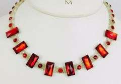 Early Czech Glass Choker Necklace