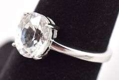 Dazzling Sterling Silver Topaz Gemstone Ring