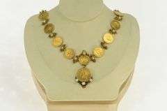 14K Yellow Gold 1853-86 Gold Indian Princess US Coin Necklace