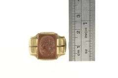 10K Yellow Gold Roman Style Intaglio Carnelian Ring