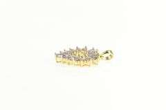 14K Yellow Gold Marquise Tanzanite Heart Love Symbol Pendant