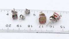 2 Pairs of stud earrings and ring in 925 sterling silver