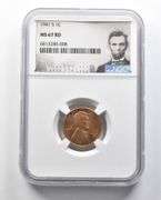 MS67 RD 1941-S Lincoln Wheat Cent NGC
