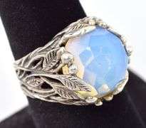 Stunning Sterling Silver Opal Gemstone Ring