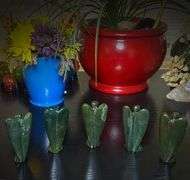 Natural Certified Amazing 1275 Cttw Jade 5 Piece Carved Angels Set