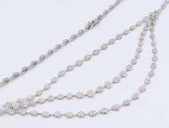 18kt White gold 3.50ctw diamond BIB Style necklace