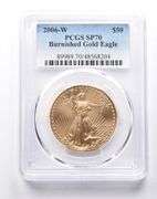 SP70 2006-W $50 Burnished Gold Eagle 1 Oz Gold PCGS