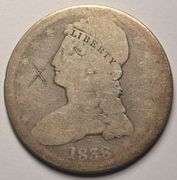 1838 Capped Bust Half Dollar Damaged
