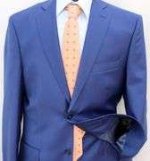 Eye Catching  2Button French Blue Color Suit By Galante