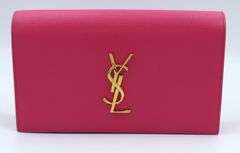 YSL Pebbled leather Cassandre clutch