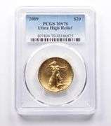 MS70 2009 $20 Ultra High Relief MMIX Gold Coin PCGS