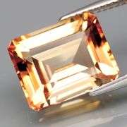 Lavish 7.07ct emerald cut Imperial Topaz