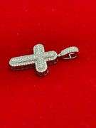 CERTIFIED BRAND NEW 14K DIAMOND CROSS PENDANT 4.55 CARATS.