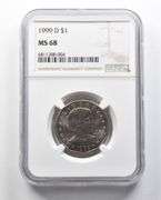 MS68 1999-D Susan B Anthony Dollar NGC