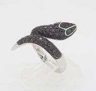 EFFY Black Diamond Snake Ring