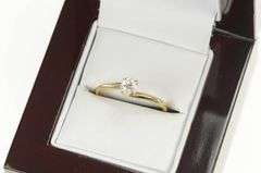 14K Yellow Gold 0.30 Ct Old European Diamond Engagement Ring