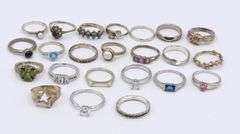 Group lot of vintage 925 sterling silver rings