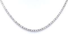 18kt White gold approximate 4ctw diamond tennis necklace