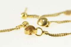 18K Yellow Gold Scallop Sea Shell Ocean Beach Motif Earrings