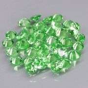 Rare 2.39ct untreated apple green Tsavorite set