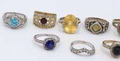 Group lot of vintage 925 sterling silver rings