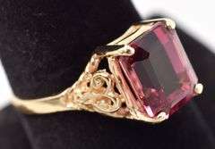 Stunning 14K Yellow Gold Approx. 4.58CTS Pink Tourmaline Gemstone Ring